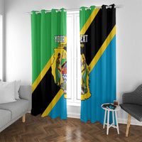 Personalised Tanzania Union Day Window Curtain Coat Of Arms With Map