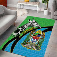 Tanzania Giraffe Area Rug Coat Of Arms African Pattern