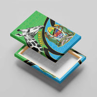 Tanzania Giraffe Canvas Wall Art Coat Of Arms African Pattern