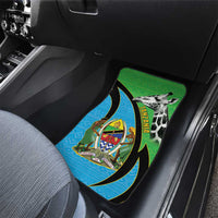 Tanzania Giraffe Car Mats Coat Of Arms African Pattern