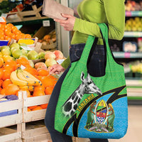 Tanzania Giraffe Grocery Bag Coat Of Arms African Pattern
