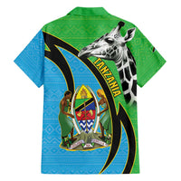 Tanzania Giraffe Hawaiian Shirt Coat Of Arms African Pattern