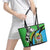 Tanzania Giraffe Leather Tote Bag Coat Of Arms African Pattern