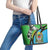 Tanzania Giraffe Leather Tote Bag Coat Of Arms African Pattern