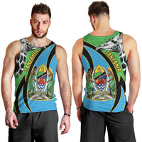 Tanzania Giraffe Men Tank Top Coat Of Arms African Pattern