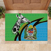 Tanzania Giraffe Rubber Doormat Coat Of Arms African Pattern