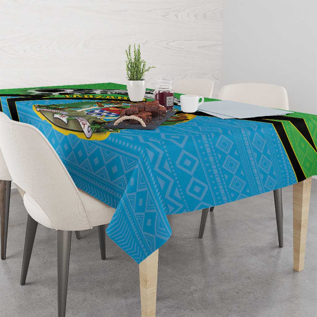 Tanzania Giraffe Tablecloth Coat Of Arms African Pattern