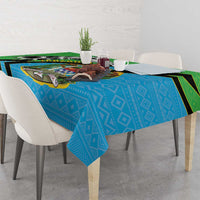 Tanzania Giraffe Tablecloth Coat Of Arms African Pattern