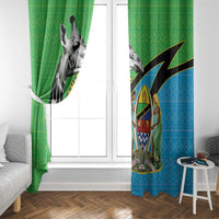 Tanzania Giraffe Window Curtain Coat Of Arms African Pattern