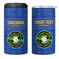 Custom Tanzania Football 4 in 1 Can Cooler Tumbler Go Taifa Stars