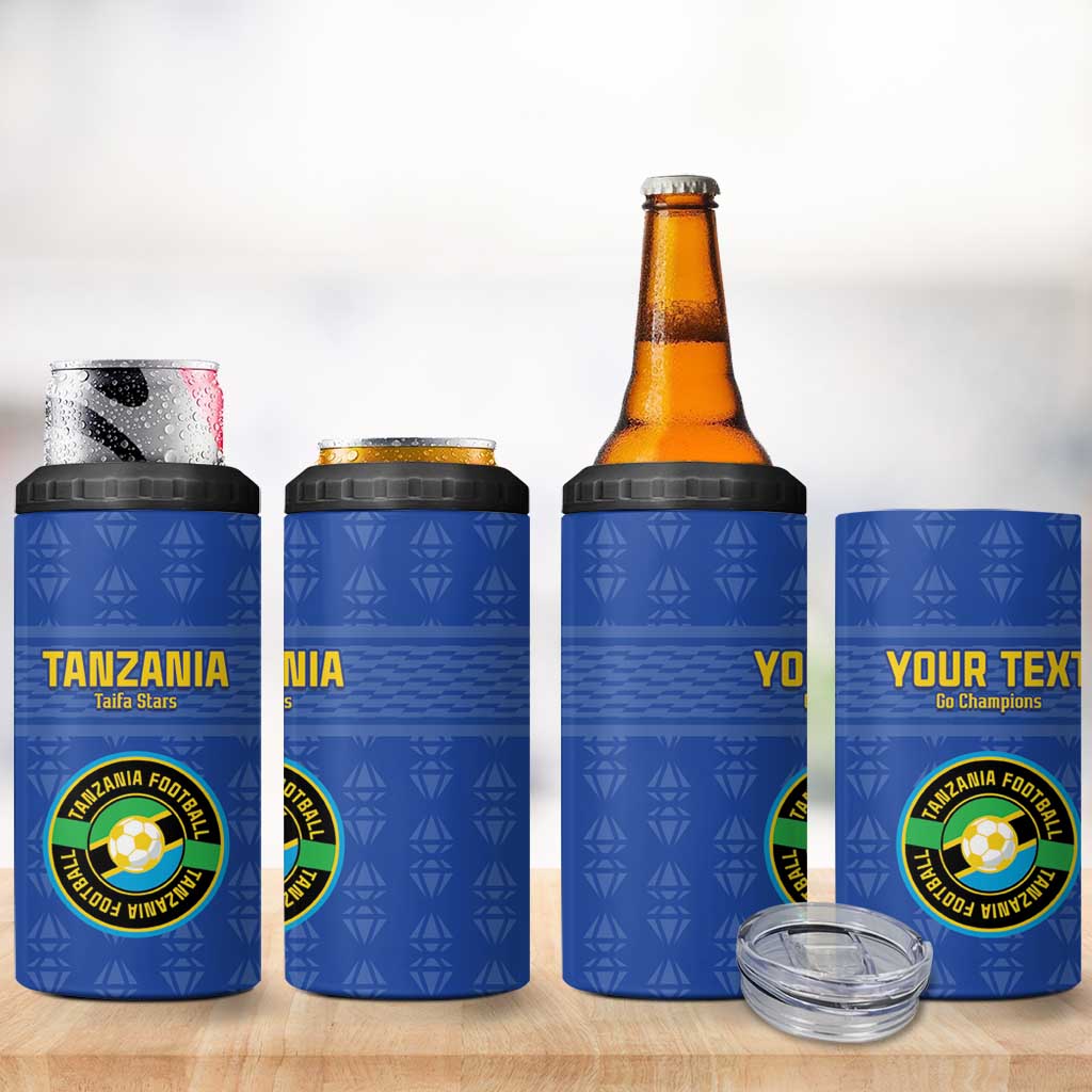 Custom Tanzania Football 4 in 1 Can Cooler Tumbler Go Taifa Stars