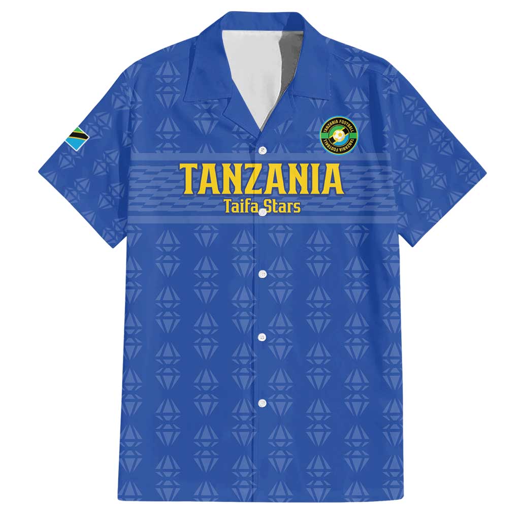 Custom Tanzania Football Family Matching Short Sleeve Bodycon Dress and Hawaiian Shirt Go Taifa Stars