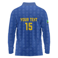 Custom Tanzania Football Long Sleeve Polo Shirt Go Taifa Stars