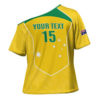 Custom Australia Soccer Cross Shoulder Shirt Aussie Aussie Oi Oi Oi