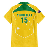 Custom Australia Soccer Hawaiian Shirt Aussie Aussie Oi Oi Oi