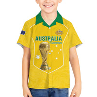 Custom Australia Soccer Hawaiian Shirt Aussie Aussie Oi Oi Oi
