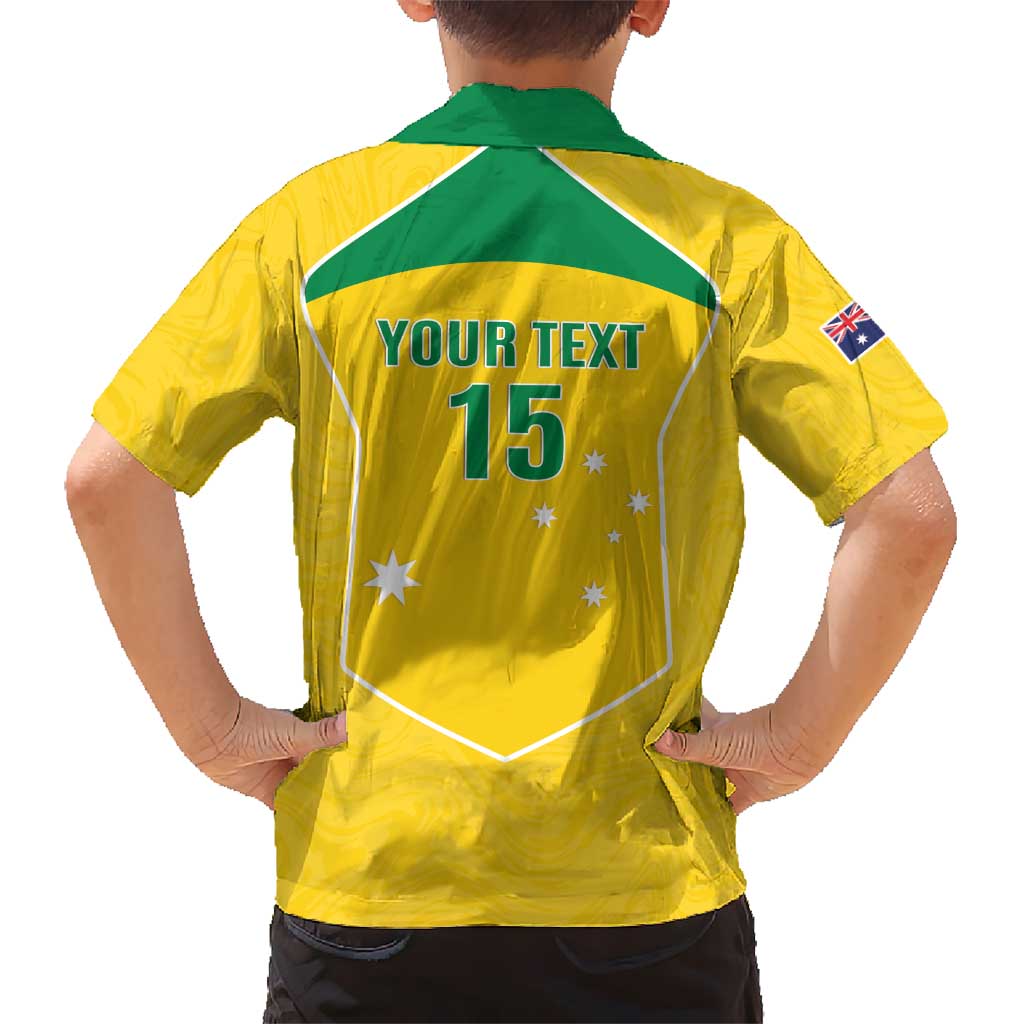 Custom Australia Soccer Hawaiian Shirt Aussie Aussie Oi Oi Oi