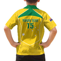 Custom Australia Soccer Hawaiian Shirt Aussie Aussie Oi Oi Oi
