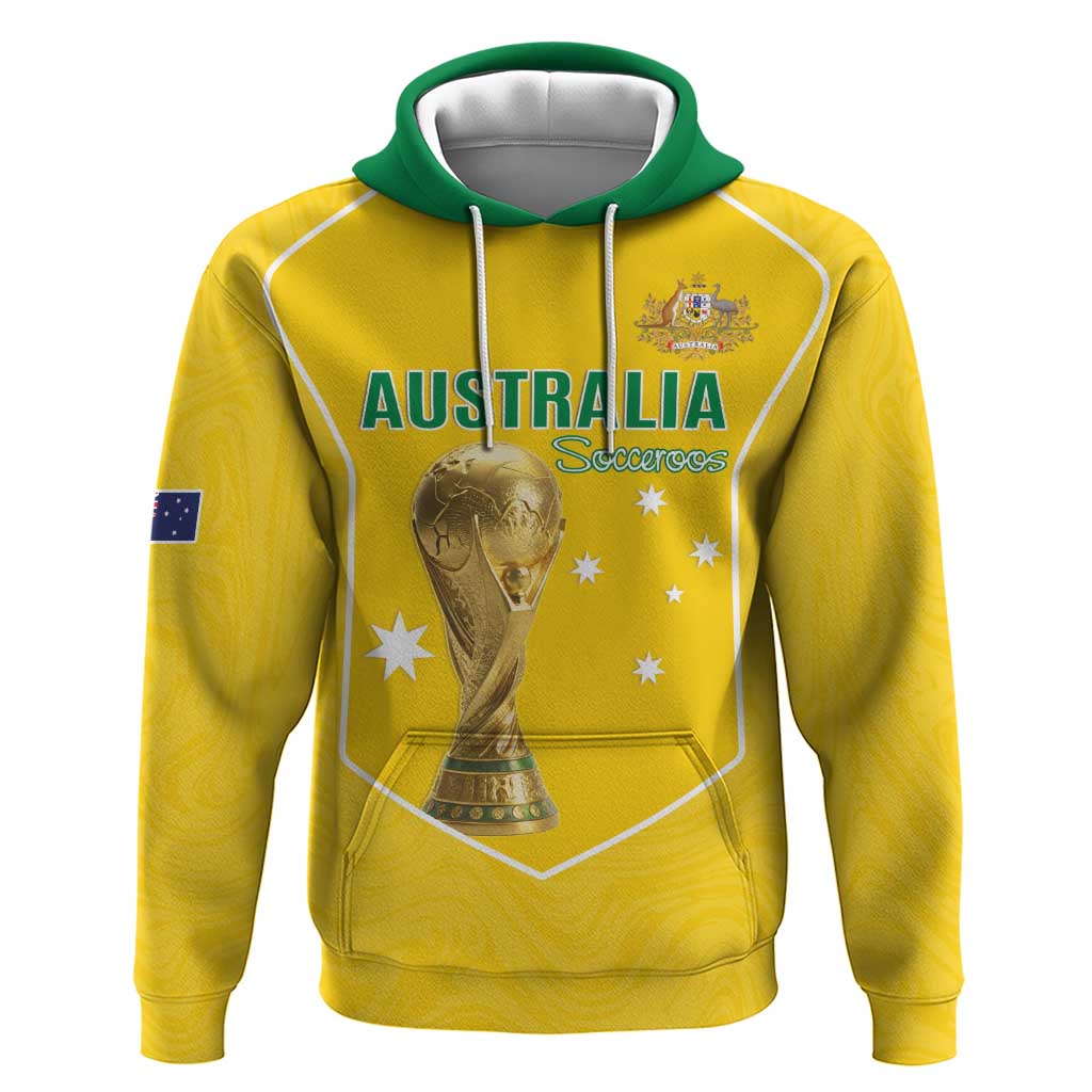 Custom Australia Soccer Hoodie Aussie Aussie Oi Oi Oi
