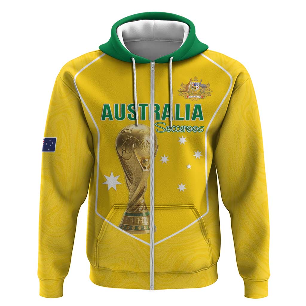 Custom Australia Soccer Hoodie Aussie Aussie Oi Oi Oi