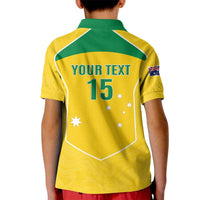 Custom Australia Soccer Kid Polo Shirt Aussie Aussie Oi Oi Oi