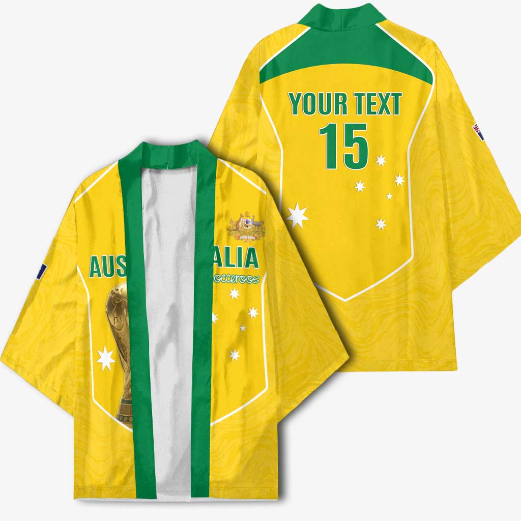 Custom Australia Soccer Kimono Aussie Aussie Oi Oi Oi