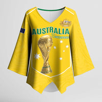 Custom Australia Soccer Kimono Sleeve Blouse Aussie Aussie Oi Oi Oi