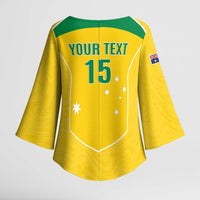 Custom Australia Soccer Kimono Sleeve Blouse Aussie Aussie Oi Oi Oi