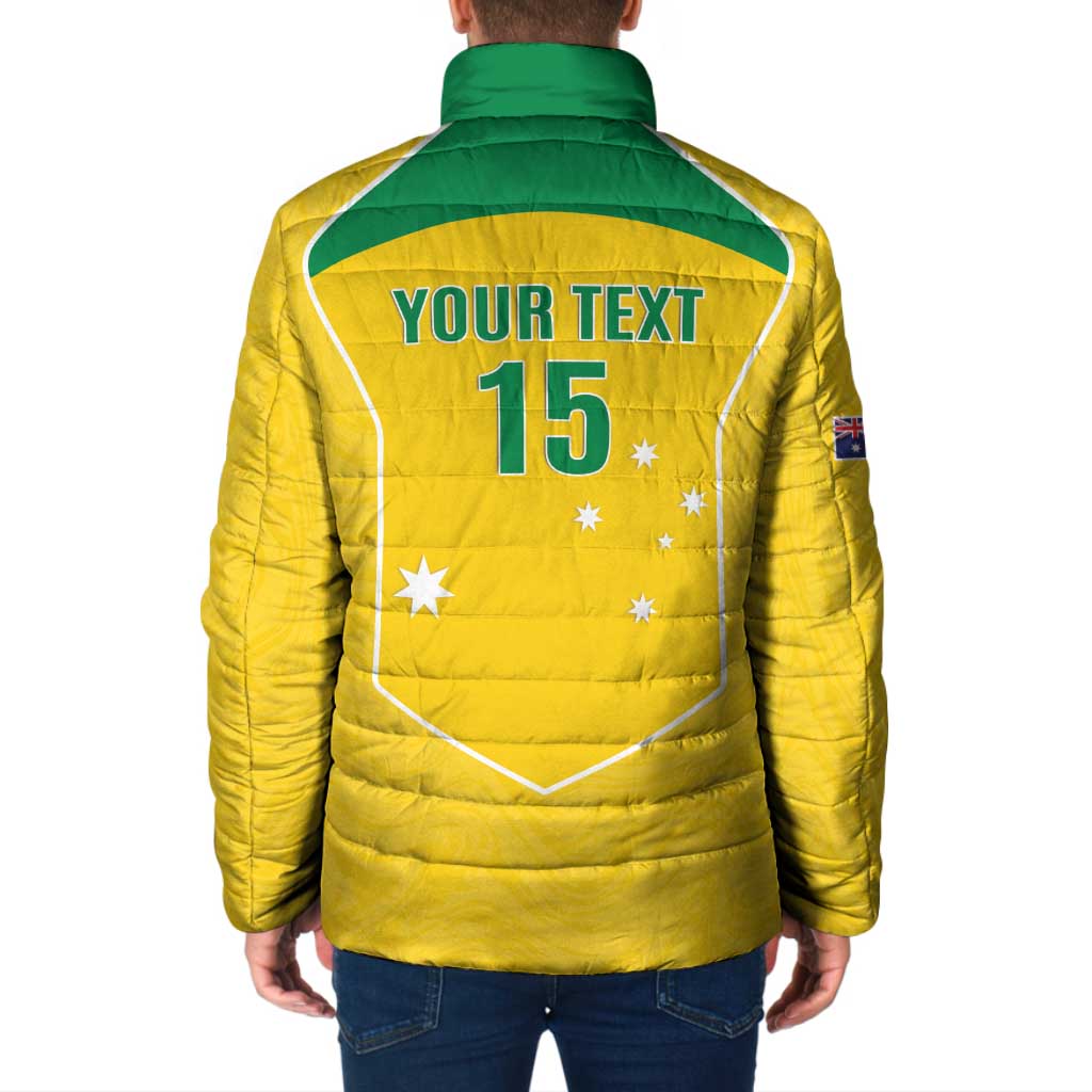 Custom Australia Soccer Padded Jacket Aussie Aussie Oi Oi Oi