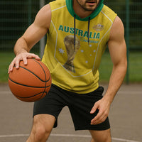 Custom Australia Soccer Sleeveless Hoodie Aussie Aussie Oi Oi Oi
