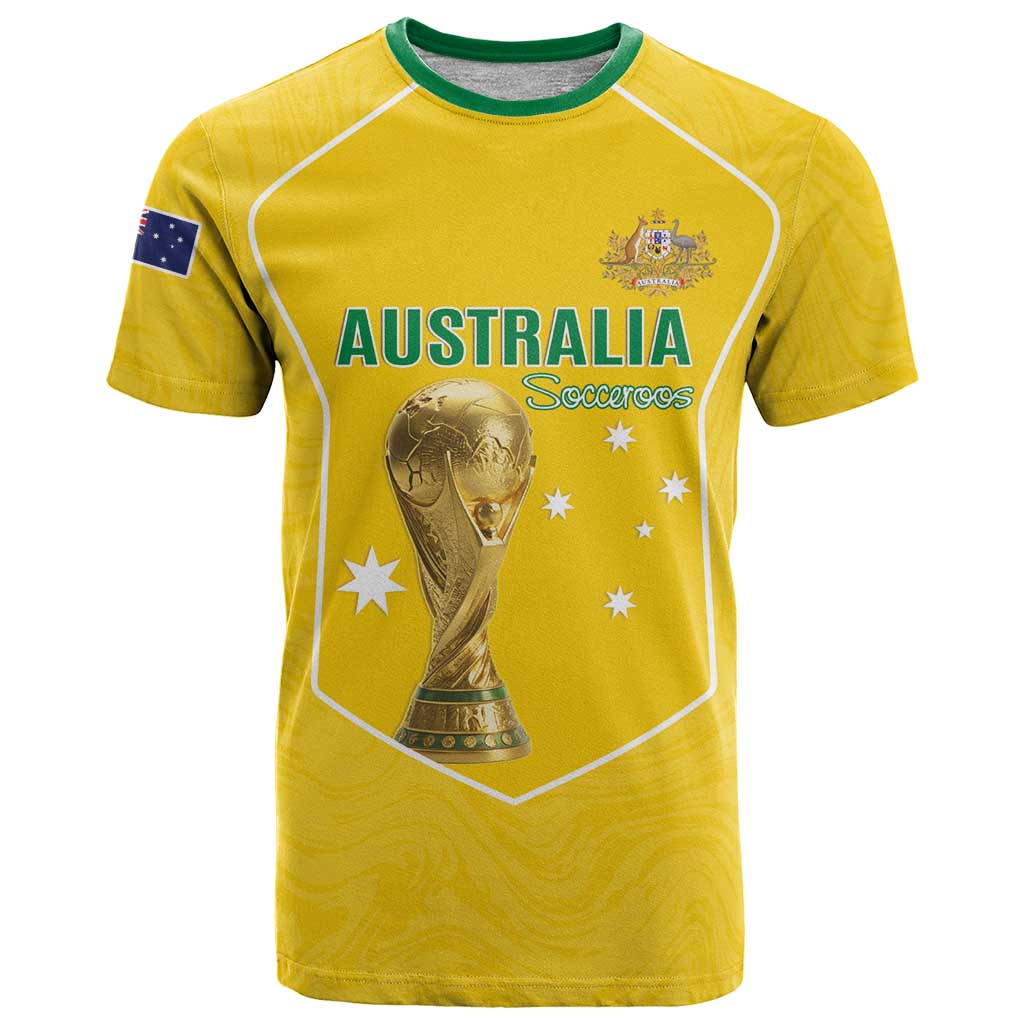 Custom Australia Soccer T Shirt Aussie Aussie Oi Oi Oi