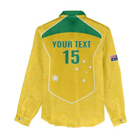 Custom Australia Soccer Women Casual Shirt Aussie Aussie Oi Oi Oi