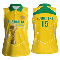 Custom Australia Soccer Women Sleeveless Polo Shirt Aussie Aussie Oi Oi Oi