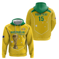 Custom Australia Soccer Zip Hoodie Aussie Aussie Oi Oi Oi