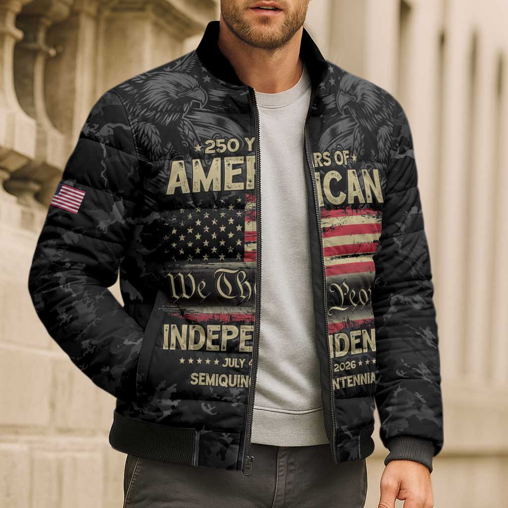 United States Bomber Puffer Jacket Semiquincentennial Anniversary - Camo Style