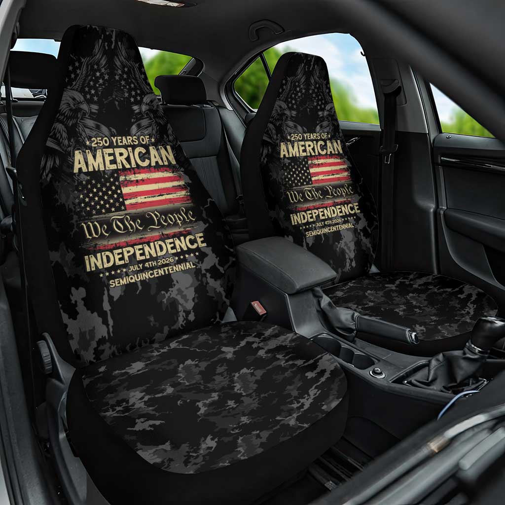 United States Car Seat Cover Semiquincentennial Anniversary - Camo Style