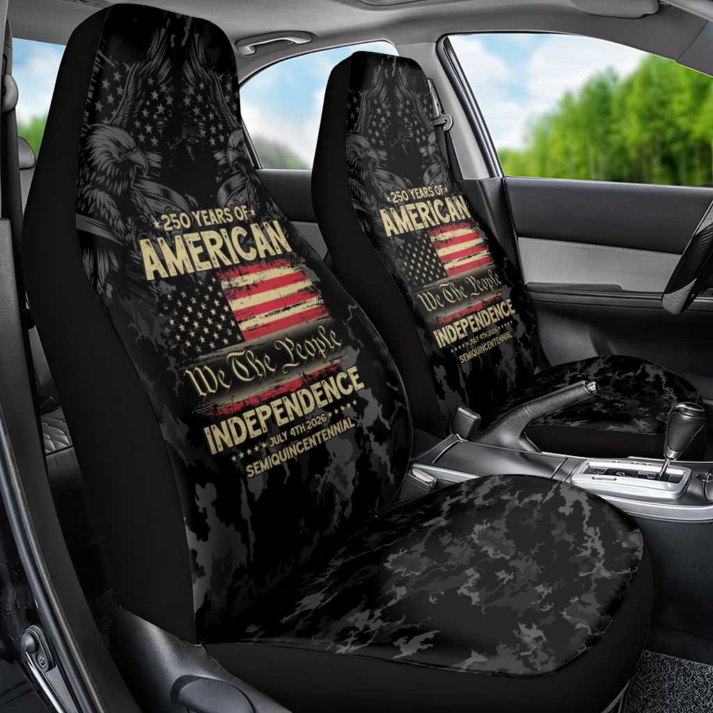 United States Car Seat Cover Semiquincentennial Anniversary - Camo Style