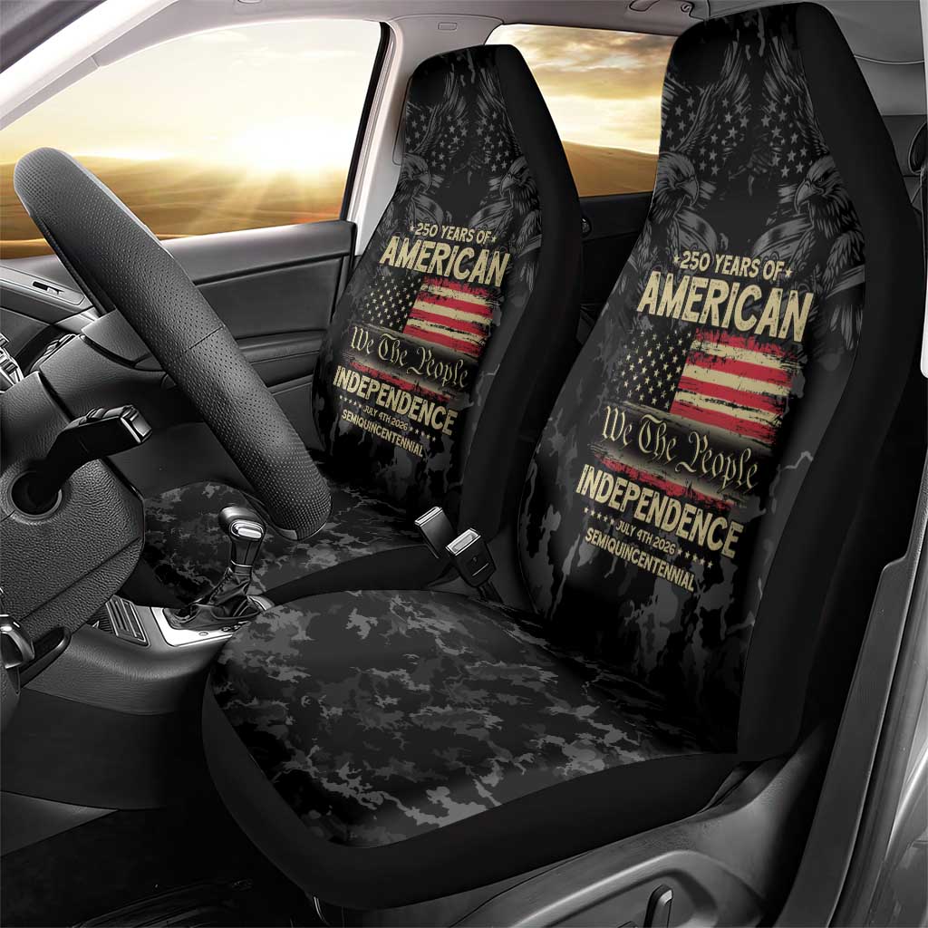 United States Car Seat Cover Semiquincentennial Anniversary - Camo Style