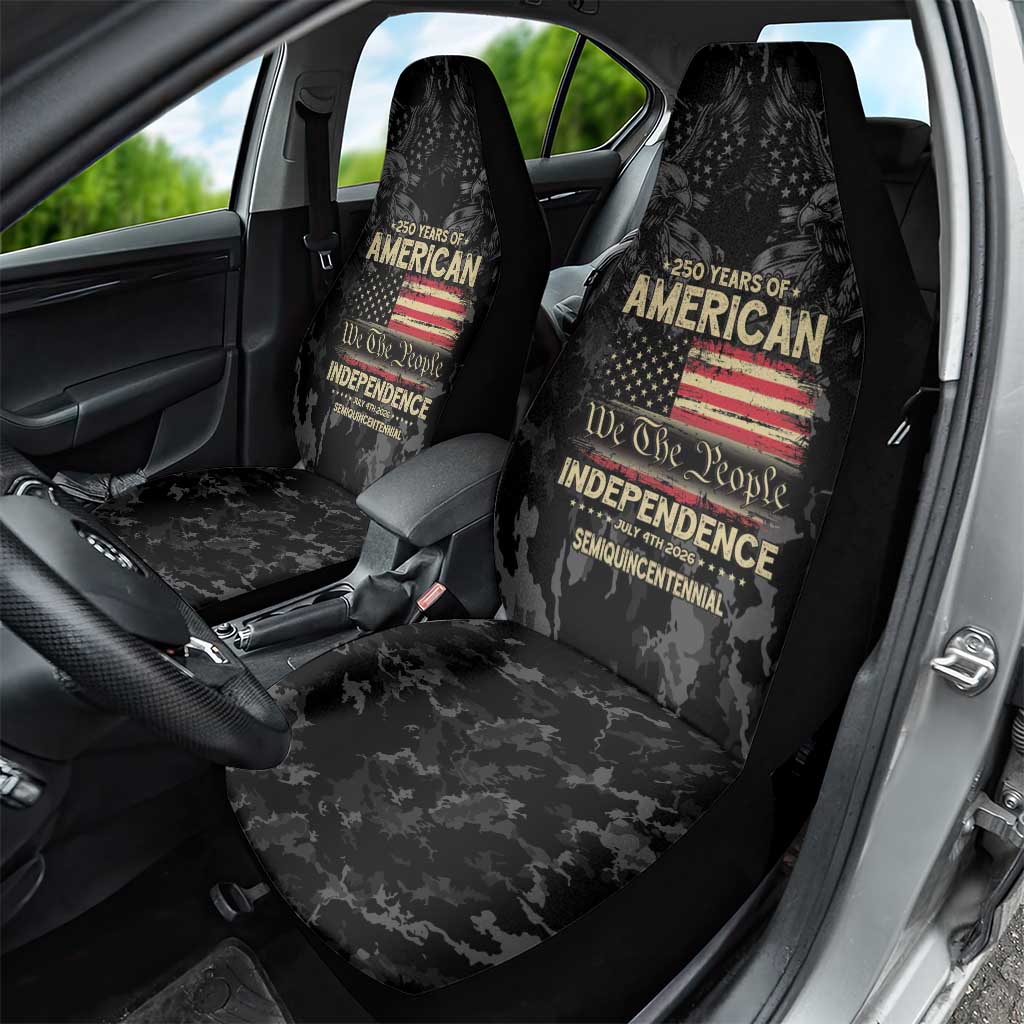 United States Car Seat Cover Semiquincentennial Anniversary - Camo Style