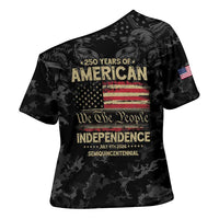 United States Cross Shoulder Shirt Semiquincentennial Anniversary - Camo Style