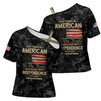 United States Cross Shoulder Shirt Semiquincentennial Anniversary - Camo Style