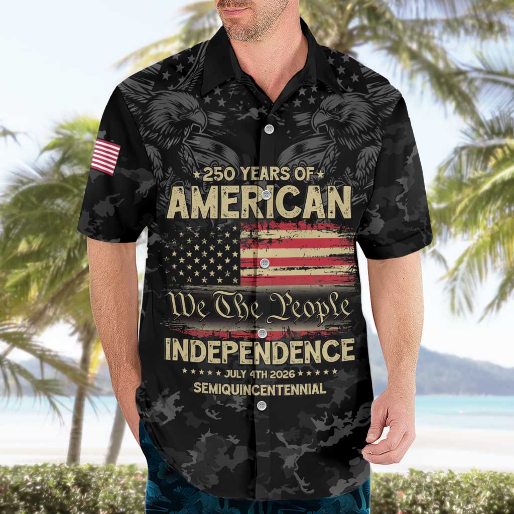 United States Hawaiian Shirt Semiquincentennial Anniversary - Camo Style
