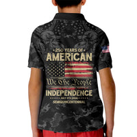 United States Kid Polo Shirt Semiquincentennial Anniversary - Camo Style