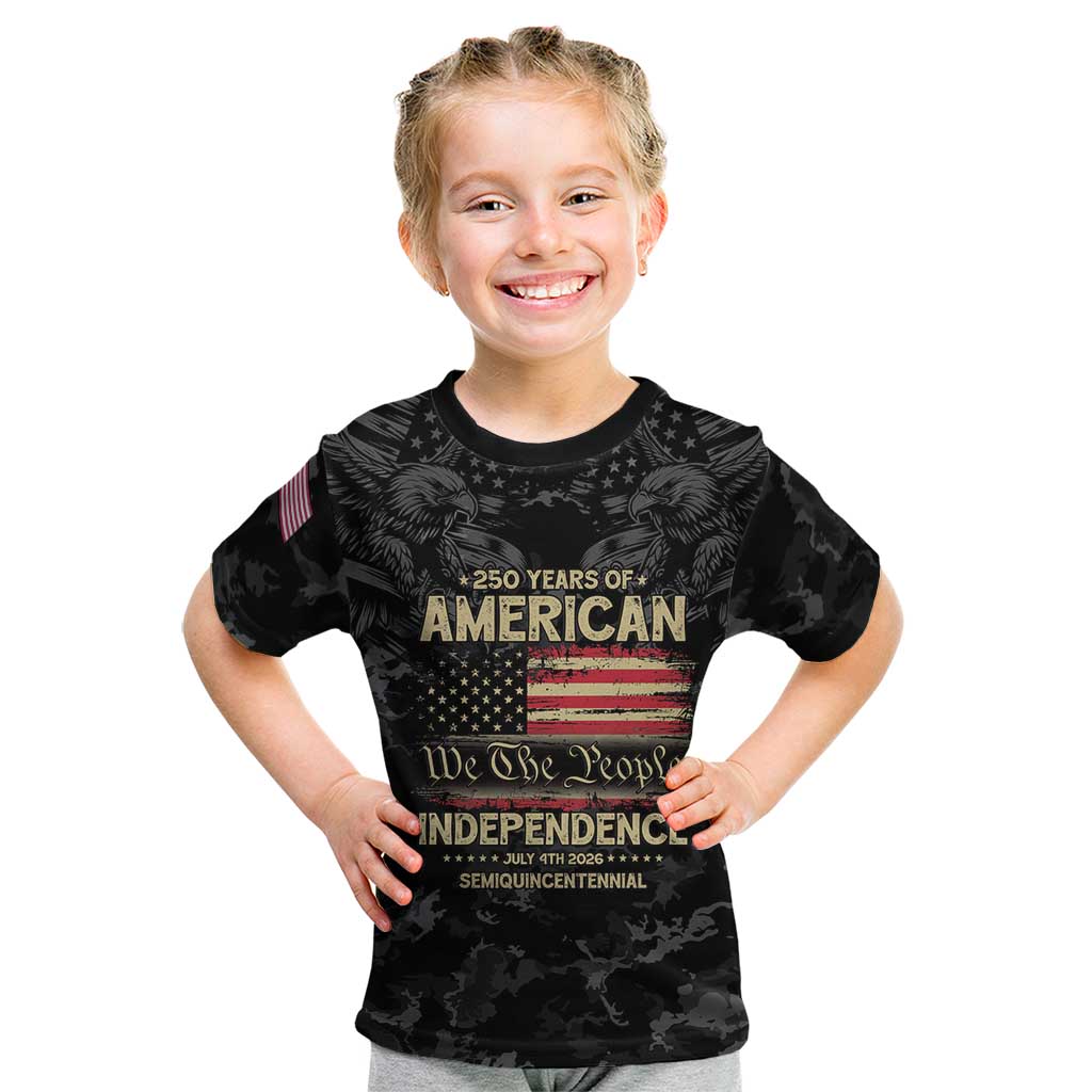 United States Kid T Shirt Semiquincentennial Anniversary - Camo Style