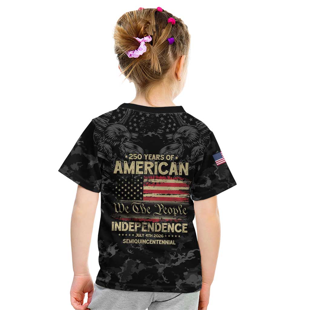 United States Kid T Shirt Semiquincentennial Anniversary - Camo Style