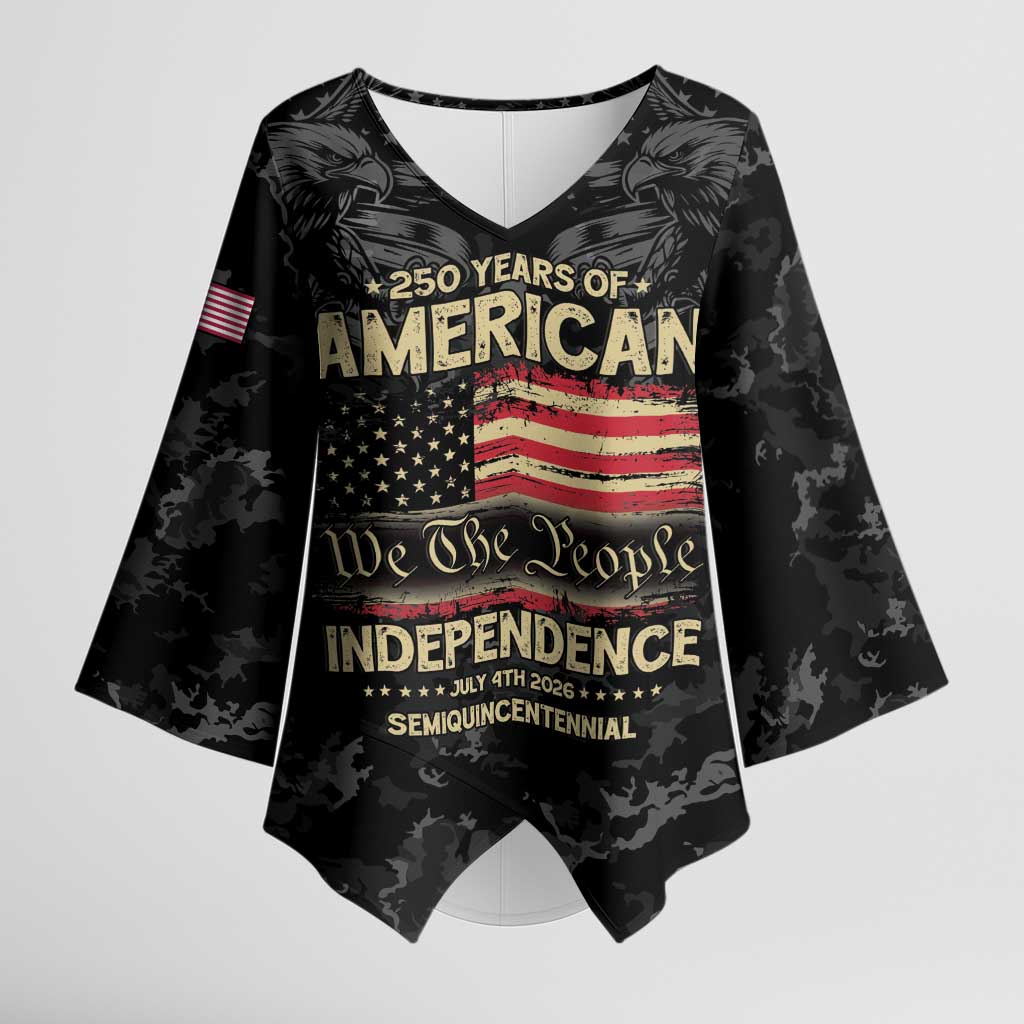 United States Kimono Sleeve Blouse Semiquincentennial Anniversary - Camo Style