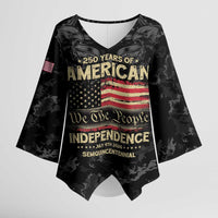United States Kimono Sleeve Blouse Semiquincentennial Anniversary - Camo Style