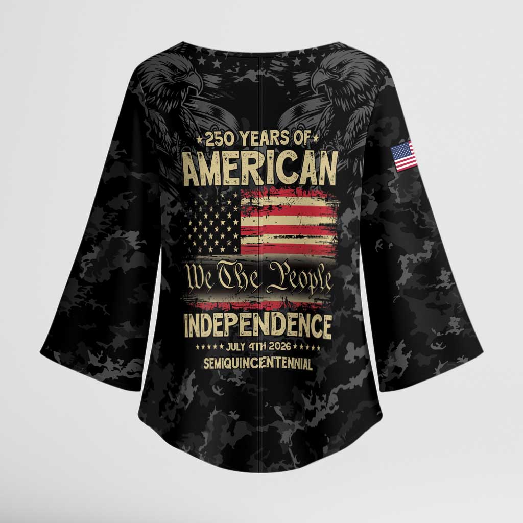 United States Kimono Sleeve Blouse Semiquincentennial Anniversary - Camo Style