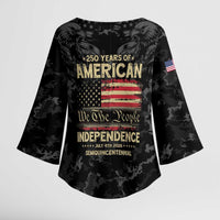 United States Kimono Sleeve Blouse Semiquincentennial Anniversary - Camo Style