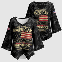United States Kimono Sleeve Blouse Semiquincentennial Anniversary - Camo Style